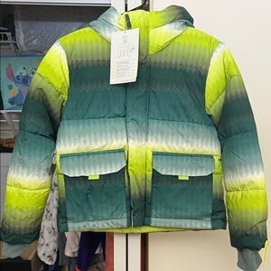 All in Motion Green and WINTER Yellow Puffer Jacket